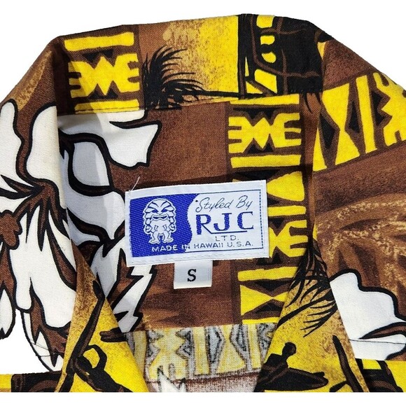 RJC Hawaiian Shirt Mens Sz S Floral Beach Button Up Short Sleeve Vacation Surf - Picture 3 of 6